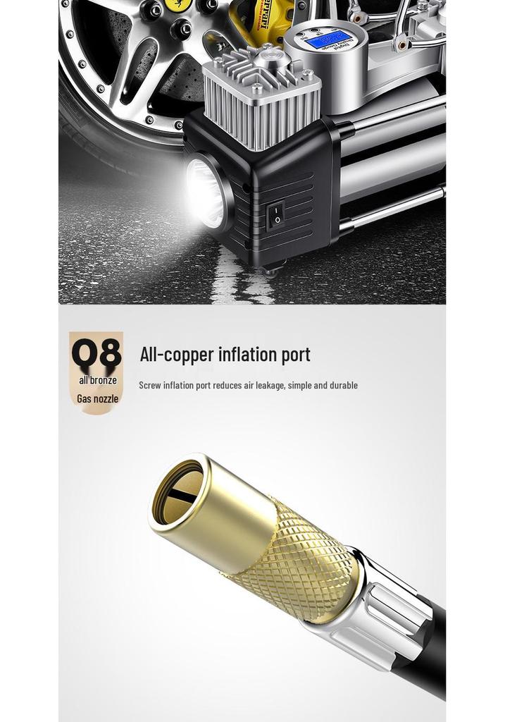 High-Power Dual Cylinder Portable Car Air Pump for Off-Road Tires