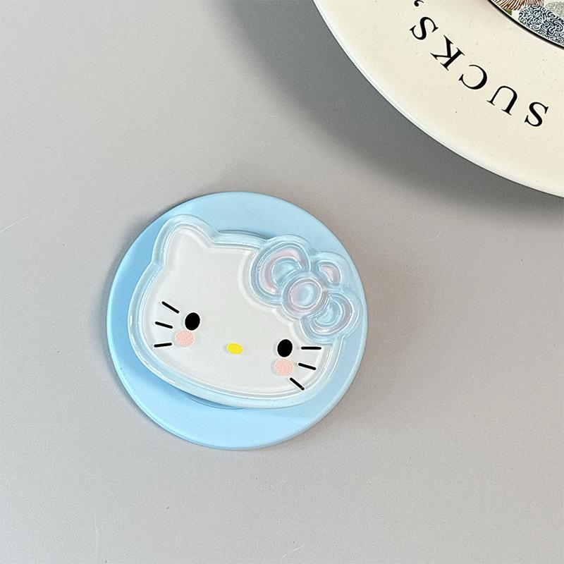 Cute Cartoon Small Fresh Kt Cat Mobile Phone Airbag Bracket Magnetic Desktop Paste Girl Cream Wind Ring