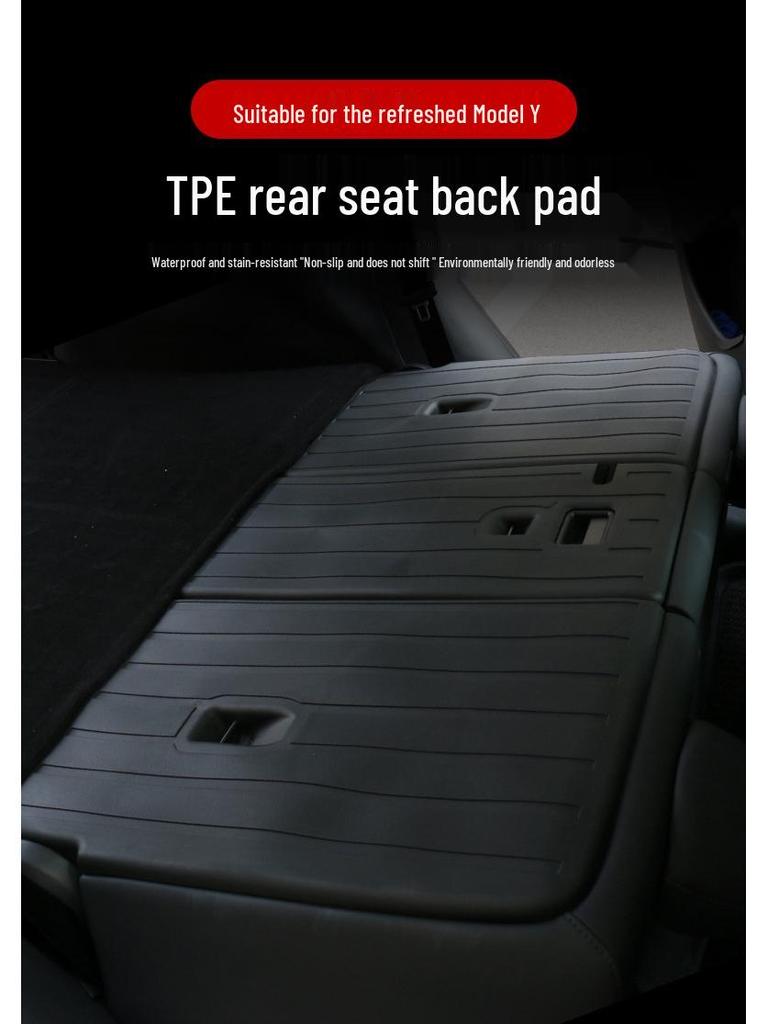 Tesla Model Y Rear Seat Back Pad TPE Trunk Protector.