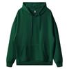 Solid Color Cotton Blends Sweatshirt Zipper Loop Knit Hooded Cardigan Jacket Loose Hoodie Team Uniform Work Advertising Hoodies Coat