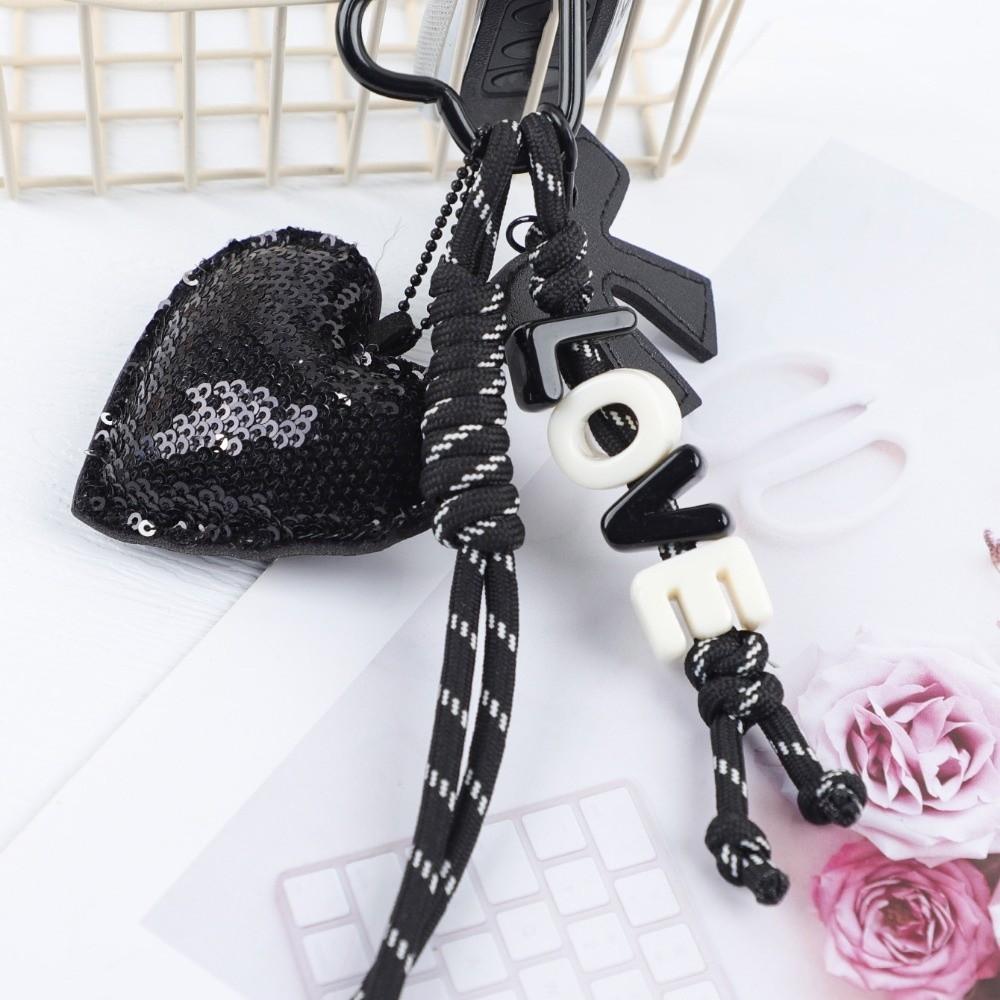 Key Ring Love Pendant Bag Accessories Braided Rope Pendant Love Keychain  Car Key Pendant