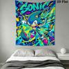 Hedgehog Sonic Bolt Wall Hanging Printed Fabric Blanket Decorative Tapestries for Bedroom Living Room Home Decor
