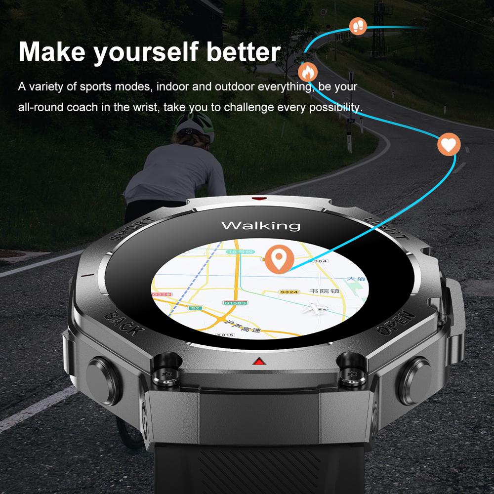 Новий спортивний смарт-годинник з GPS для чоловіків PK Amazfit T-Rex 3 Bluetooth-дзвінок Смарт-годинник Компас Зовнішній Фітнес Монітор здоров'я Браслет