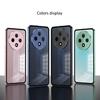 Elastic Snap Magnetic Metal Bumper Frame Case for Oppo A3 Pro / K12 Clear Frosted PC Lens Protector Back Cover