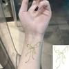 Sexy Bow Temporary Tattoos For Women Body Art Painting Arm Legs Tattoos Sticker Realistic Pink Black Butterfly Waterproof Tattoo