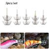 5PCS High Carbon Steel Luminous Octopus Squid Lures Jig Hooks Glow In Dark Double Layer Umbrella Hook DIY Fishing Accessories