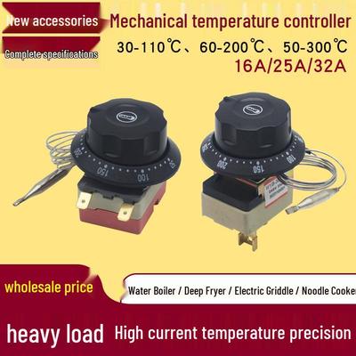 Adjustable Temperature Control Switch for Fryer, Oven, Kettle, Griddle & BBQ Thermostat