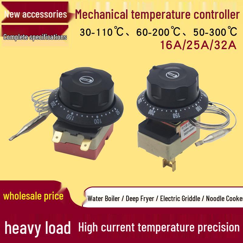 Adjustable Temperature Control Switch for Fryer, Oven, Kettle, Griddle & BBQ Thermostat