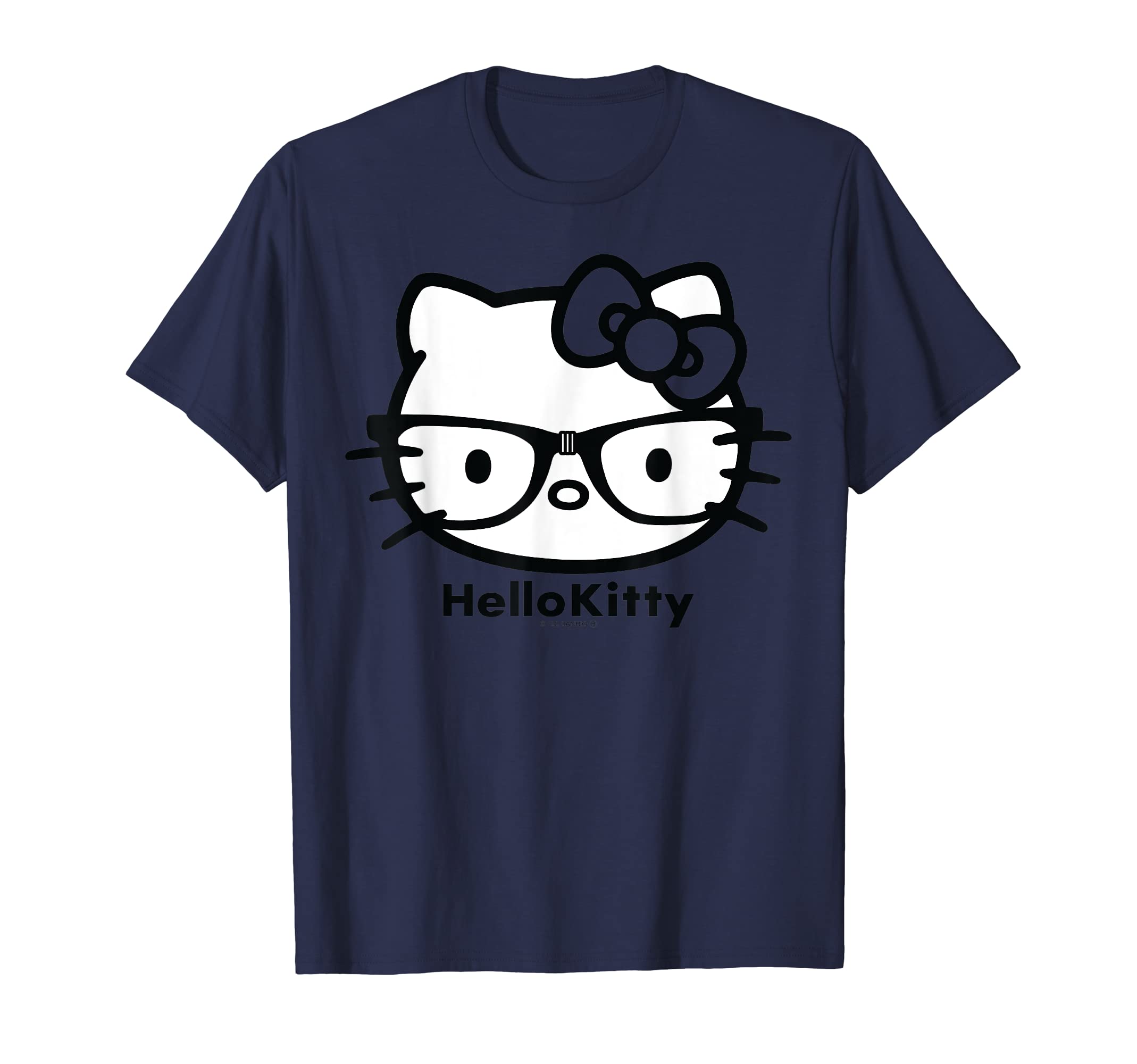 

Hello Kitty US design face glasses T-shirt синій