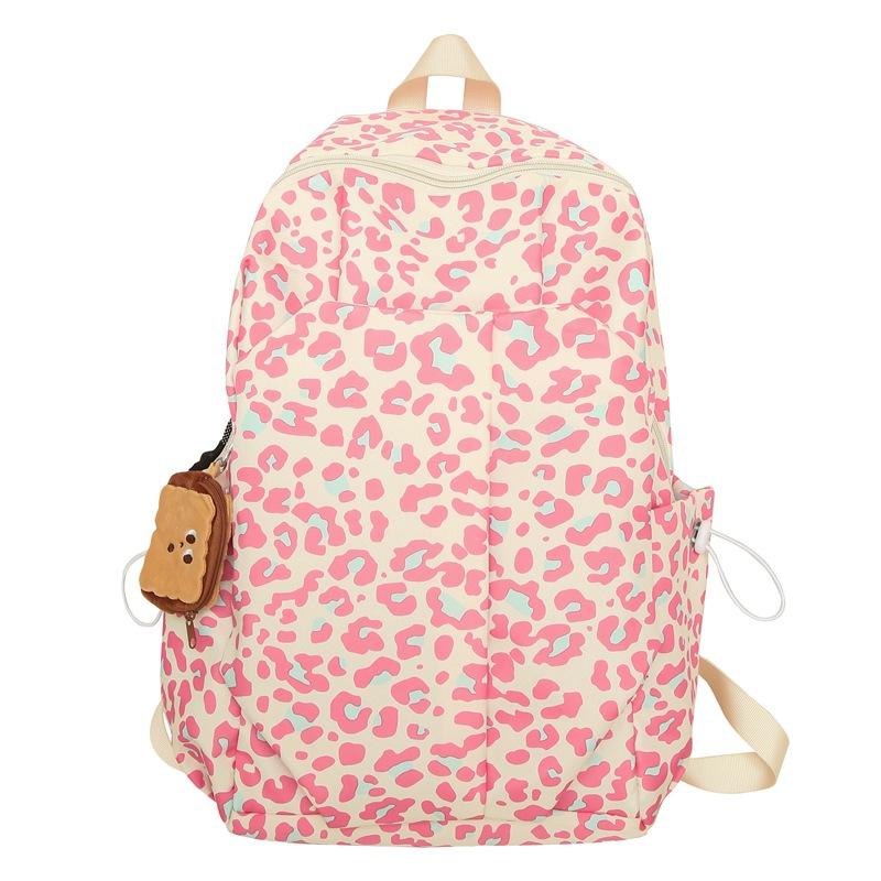 Women's backpack Leopard print backpack Large capacity backpack Cow print backpack High value backpack Fashion casual backpack