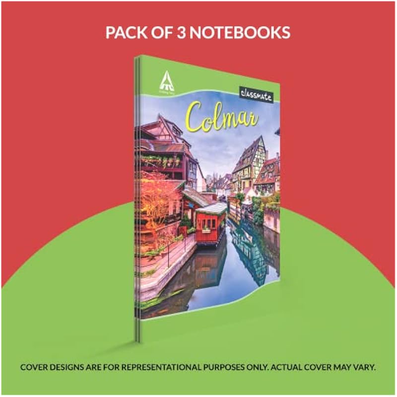 Classmate Long Book - Single Line, 80 Pages, 297 mm x 210 mm - Pack Of 3