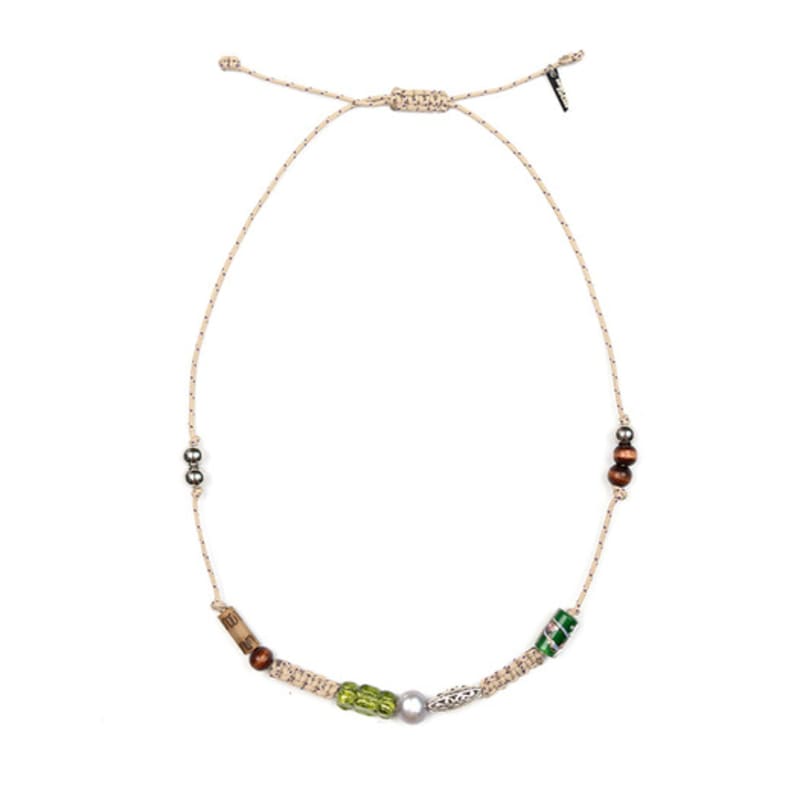 safari sula explore Sporty Beads Necklace in Beige