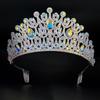 Rhinestone Crystal Bridal Tiara Wedding Crown Set Sparkling Metal Headpiece Zircon Engagement Pageant Bridal Hair Accessories