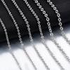 Elegant Women Necklace 2mm 3mm 4mm Stainless Steel Chain Beautiful Metal Link Personality Ladies DIY Jewelry For Pendant