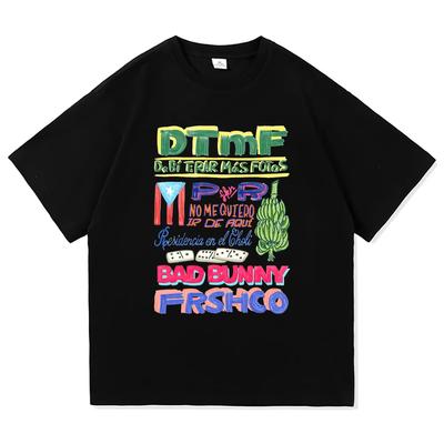 DTMF Residencia Tour T-Shirt Bad Bunny 2025-2026 Herren-/Damenbekleidung Harajuku Hochwertige Oberteile für Liebhabergeschenke Baumwoll-T-Shirts