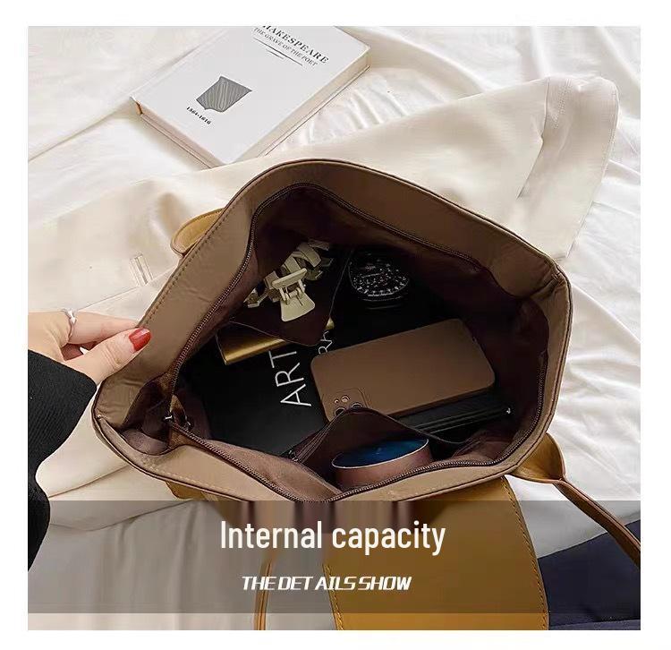 Women's 2024 Large Nylon Tote Bag - Single Shoulder, Versatile for Commute and Students