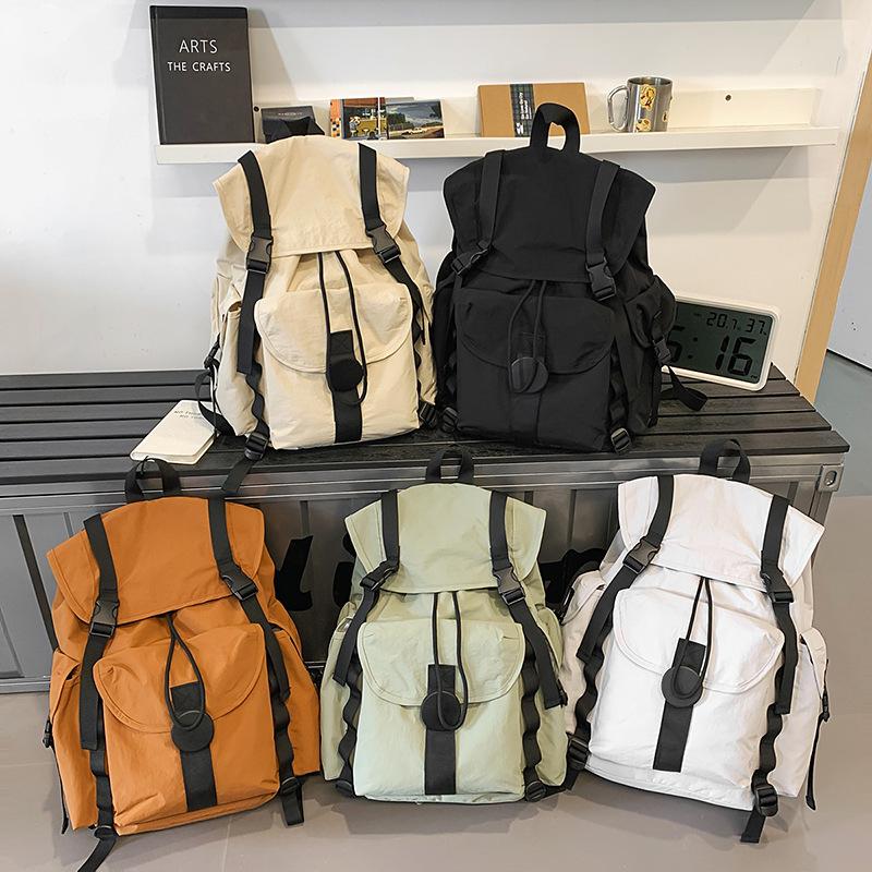 Large capacity backpack men's new casual versatile outdoor hiking bag lightweight female college student travel schoolbag