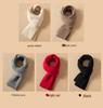 Unisex Pure Cashmere Ribbed Knit Scarf - Versatile Solid Color Shawl