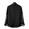 Neue Herrenbekleidung Frühling Herbst Mode Langarmhemd Herren Business Casual Printhemd Oberteile 100% Polyester