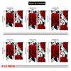 Set Of 2 Flat Printing Curtains Red Roses Black Swirls Floral Digital Printed Polyester Drapes Seasonal Party Holiday Decor Curtain