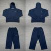Mertra Herren Damen Hoodie Sweatshirt Jogginghosen Set Herbst Winter Fleecegefüttert Streetwear