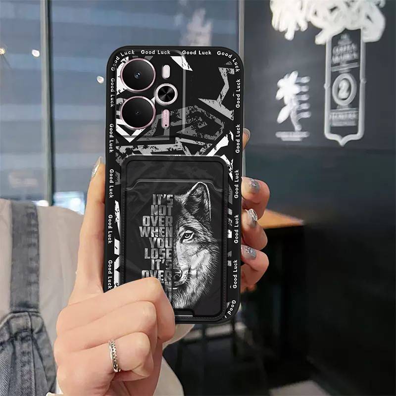 

Card slot TPU Phone Case For Realme 14 5G Global/14T 5G Anti-dust protective Silicone Fashion Design Back Cover Graffiti Cute Realme 14 5G Global