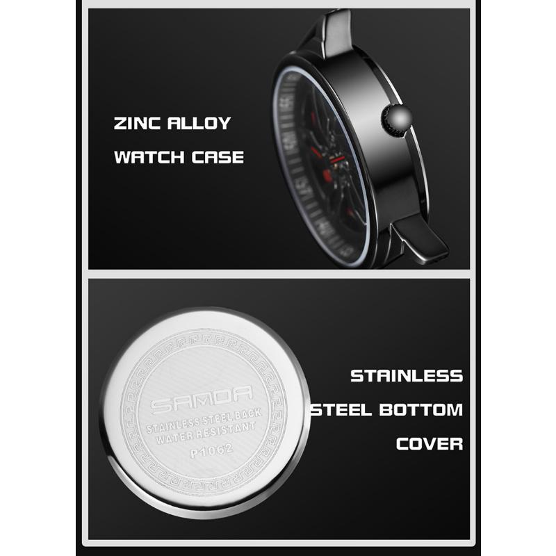 Personalitate Cool Barbat Menyuri Ceas Stereo Rotire Cadran Casual Reteaua Impermeabil Cu