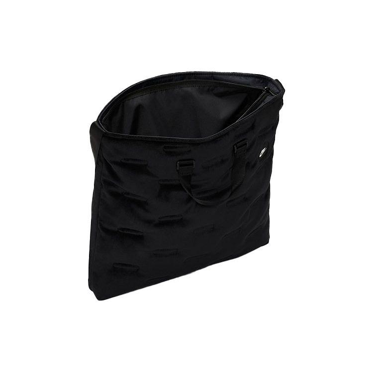 Nike Heritage Logo Large Capacity Velvet Tote Bag Unisex Tote Bags Black DB4196-010