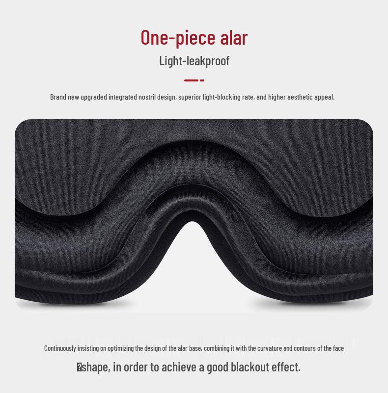 3D Light Blocking Eye Mask - Ice Silk, Pressure-Free for Office, Nap, Travel, Men & Women