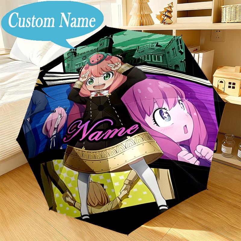 Custom Name Umbrella SPY Adventure Umbrella 8-Frame for Travel, Camping, Casual Lightweight Portable, Essential for Family Gifts