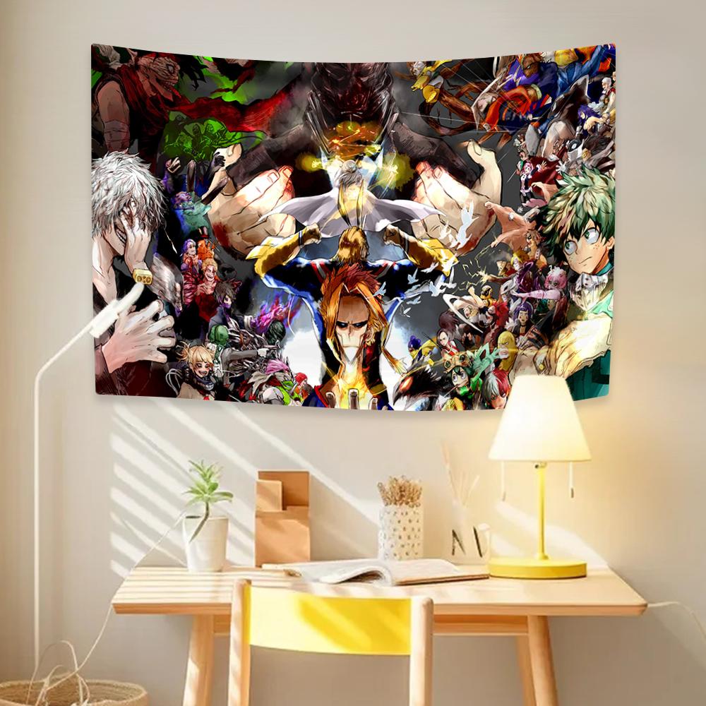 My Hero Academias Tapestry Classic Anime Wall Hanging Bohemian Tapestry For Living Room Home Dorm Decor Japanese Anime Tapestry