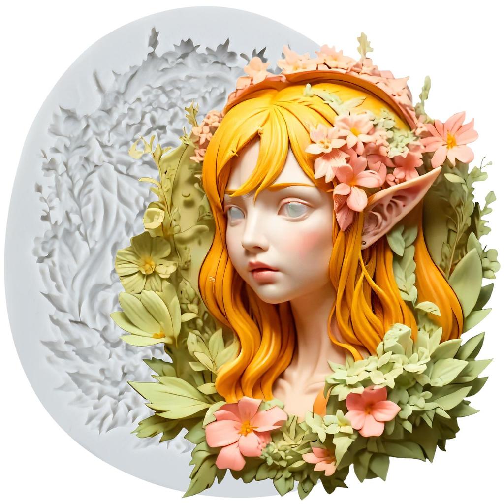 Goddess Silicone Molds Flower Lady Fondant Mold Cake Decorating Tools Cupcake Topper Candy Resin Clay Chocolate Gumpaste Mold