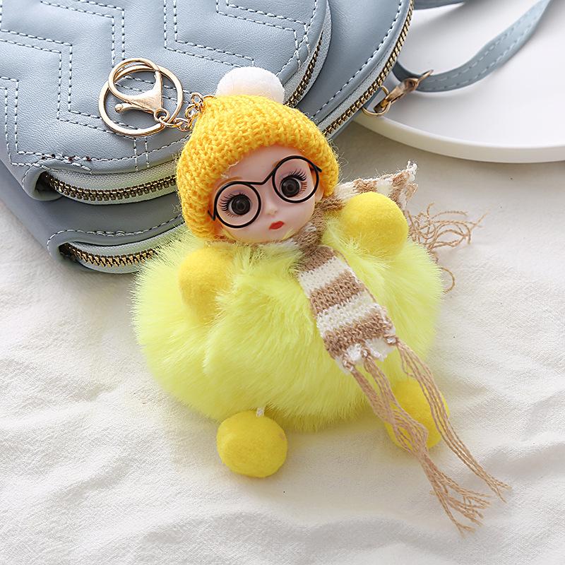 Internet Celebrity Scarf Doll Keychain Plush Pendant: Unisex Bag Charm & Birthday Gift