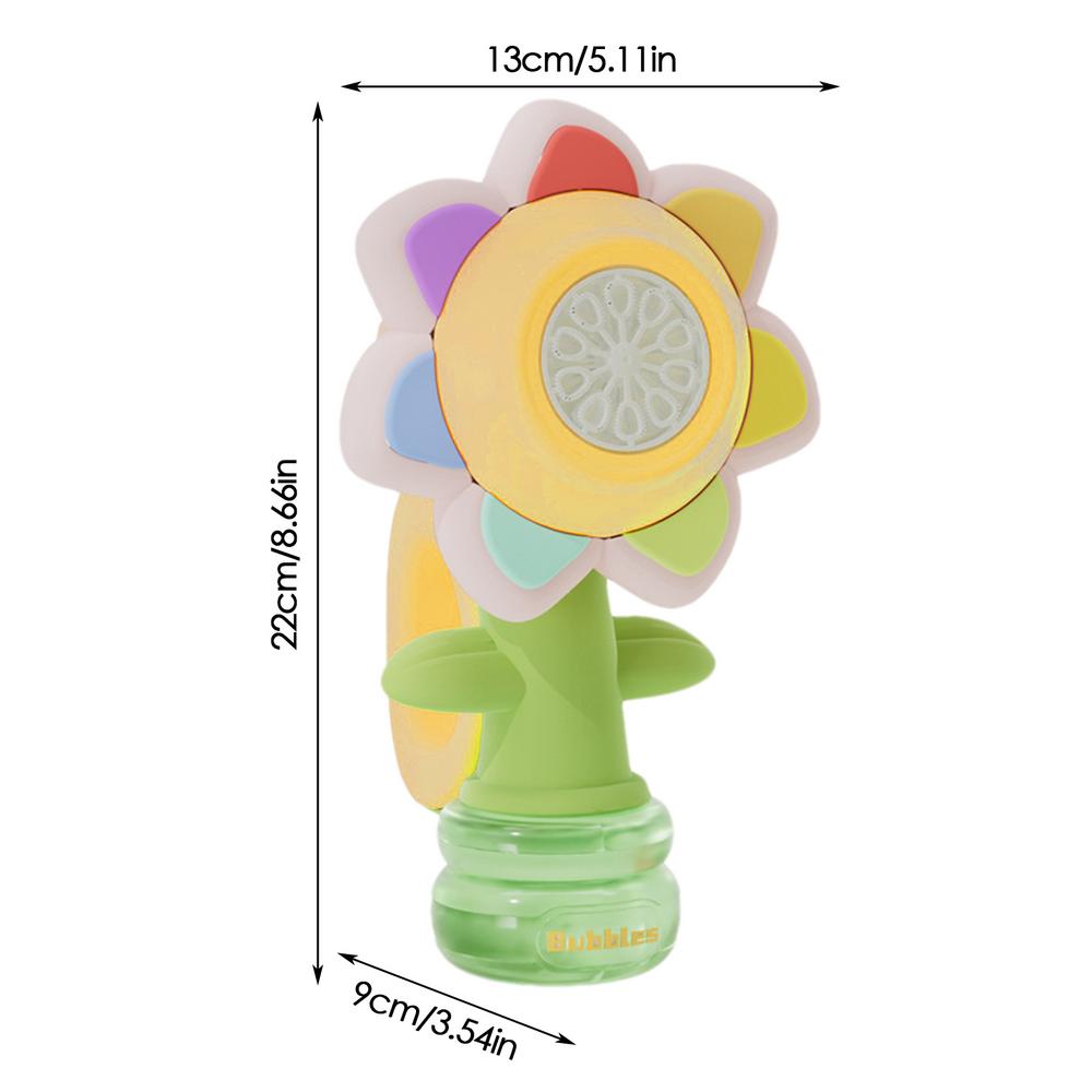 Non-Toxic Sunflower Bubble Machine Swing Electric Automatic Bubbles Maker Pomperos Summer Soap Blower Outdoor Toys For Children