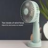 Mini Ventilateur de Bureau Support de Téléphone Réglable à 180 Degrés Rechargeable par USB Ventilateur de Refroidissement Manuel d'Été Mini Ventilateur Personnel Portable avec Base