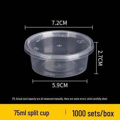 Disposable P2 Split Sauce Containers