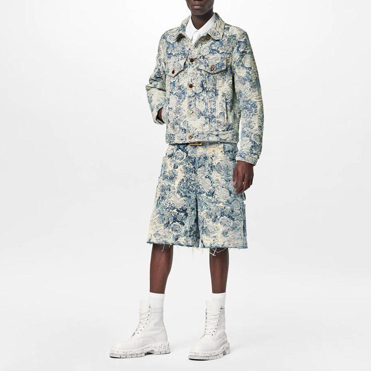 LOUIS VUITTON FW22 Denim Jacket Men's Blue 1AAGR6