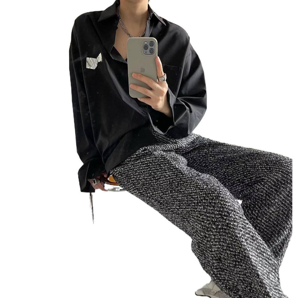 Meillard-Stil Bügelfreie Tweed Straight-Leg Freizeithose für Herren