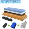 7Pcs Set Sharpening Stone Set Grit 240-8000# Whetstone Grindstone With Wooden Base Angle guide Woodwork Tool Grinding System