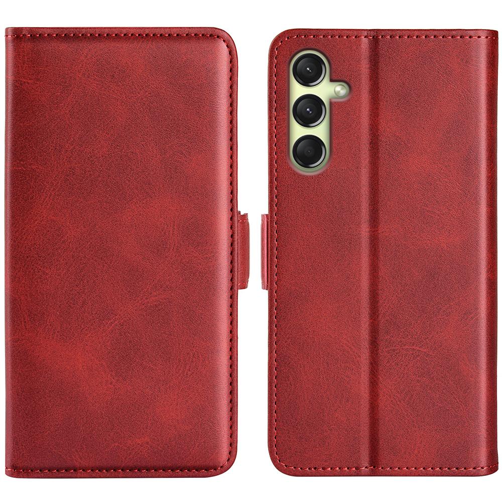For Samsung Galaxy A16 5G/A16 4G Stand Case Calf Texture Leather Wallet Phone Cover