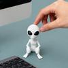 Mini Alien Ornament Sci-fi Alien Figurine Funny Sitting Alien Statue Planter Decoration for Garden Home Desktop Decor Alien Lovers Gift