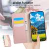 iPhone 17 Color Block Wallet Case: Drop-Proof Leather with Lanyard & Card Slots