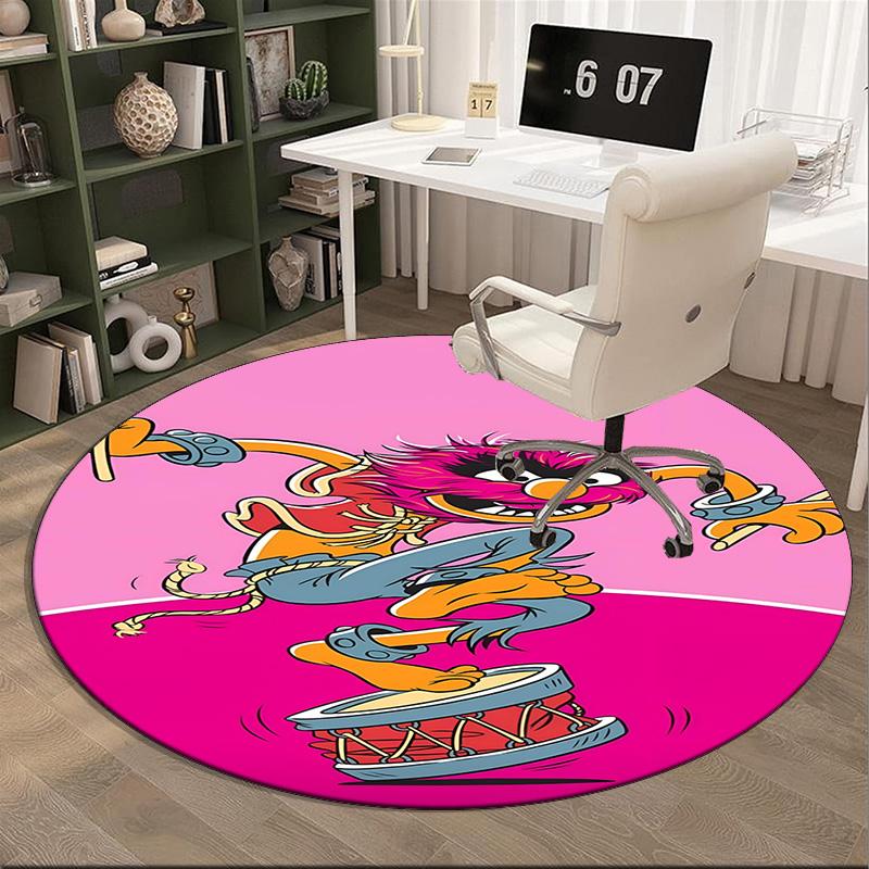Muppet Rock Stars Round Rug for Livingroom,Bedroom, Palyroom, Chair Rug, Area rug, Circle Carpet, Fan Christmas gift