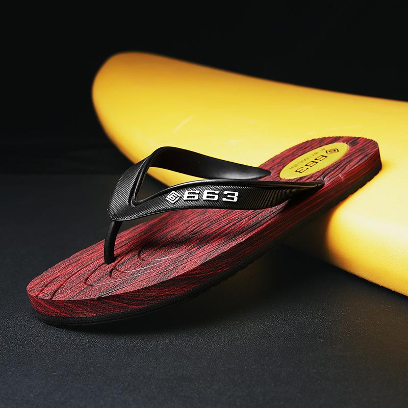 

Новые шлепанцы мужские летние повседневные нескользящие уличные шлепанцы-щипки мужские резиновые крутые шлепанцы 44 темно-красного