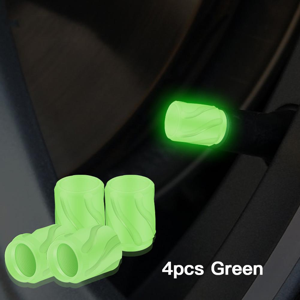 1pcs/4Pcs Luminous Universal Car Valve Cap Dust-proof Decorative Tires Tyre Stem Covers Applicable Accessories Motorcycle