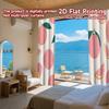 2D FLAT PRINTING 2pcs Curtains (Without Rod) Fruit Pattern with Leaves Valentine is day Festival Popular Curtains&Drapes