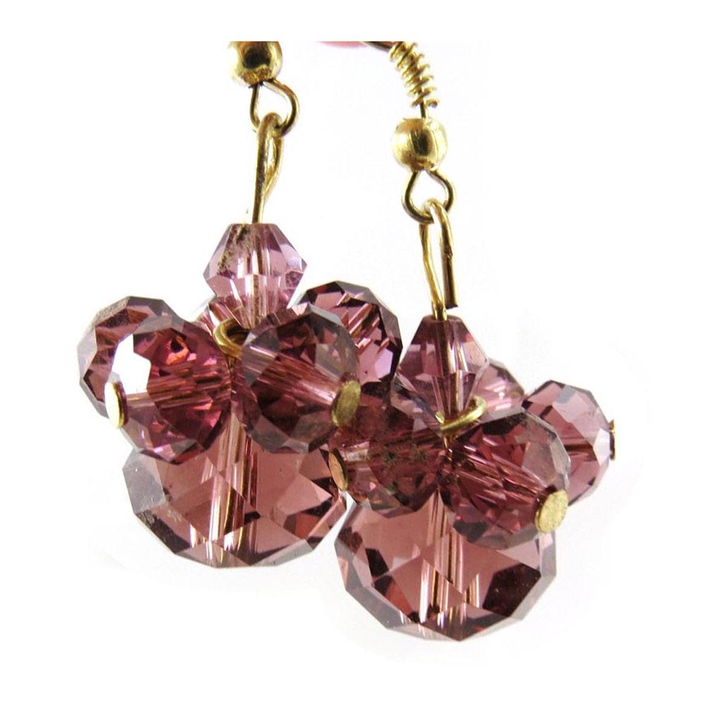 

Les Trésors De Lily [J3581] - Дизайнерские серьги Mineralia сливово-фиолетовые