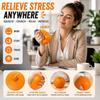 Crunchy Orange Squishy, Asmr Bead Filled Crispy Fruit Stress Ball Slow Rising Squishies Squeeze Fidget Toy Calming Gift