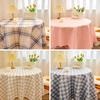 Plaid Tablecloth Girl Heart Round Table Tablecloth Dustproof Dining Table Cloth Coffee Table Mat Spread Cloth