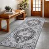Washable Vintage Area Rugs  Low Pile Carpet, Non-Slip Distressed Rug for Bedroomn Living Room, Dining Room, Non-Slip, Low Pi